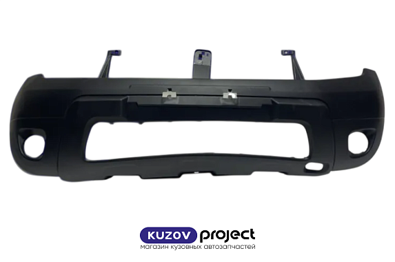 Бампер передний под птф Renault Duster 2010-2015 (Китай)