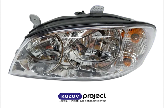 Фара левая под электрокорректор Kia Spectra 2002-2011 (Китай)